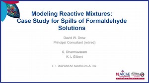 Modeling Reactive Mixtures: Case Study for Spills of Formaldehyde Solutions