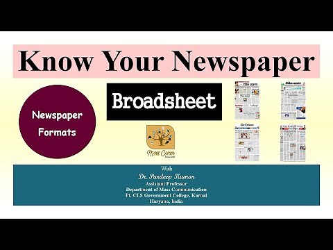 375. Broadsheet Newspaper I Newspaper Formats I Print Media