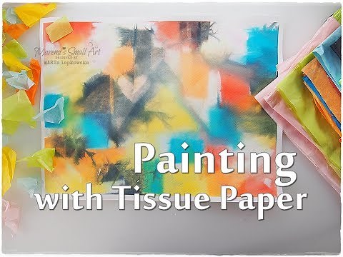 Tissue Paper Painting Background Technique for Beginners ♡ Maremi's Small Art ♡