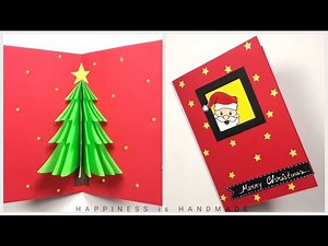 3D Christmas Pop Up Card Tutorial | How To Make Christmas Greeting Card | Christmas Card Ideas