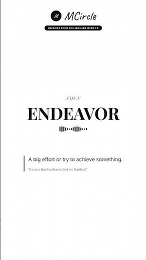 Learn English: What is Endeavor? | Vocabulary Shorts