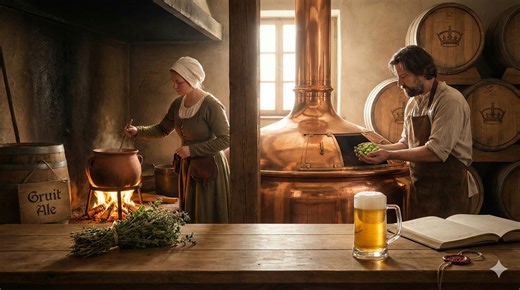 What turned ale into modern beer
