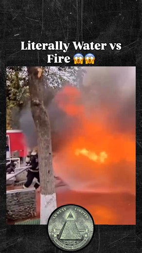 @hiddentruth1_ on Instagram: "A real clash of elements — water vs fire in its purest form. 🔥💧 The moment the stream hits the flames, the explosion of colors and pressure looks unreal… almost like nature fighting itself. 😳⚡ Firefighters face this power every single day, and the footage never stops being shocking. Raw energy. Pure physics. No special effects needed. 👁✨ #WaterVsFire #ExtremeFootage #HiddenTruth #UnexplainedMoments #DeepTruth #RealityIsWild #TheyDontWantYouToKnow"