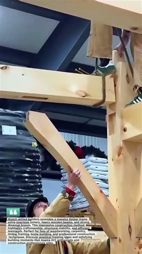Massive Timber Frame Assembly Skills #Construction #Woodworking #Carpentry