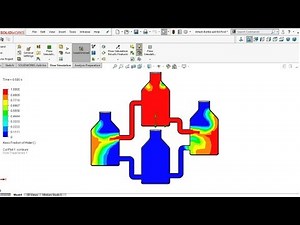 Solidworks CFD Tutorial | Free Surface | Transient Explorer | Which Bottle will fill first and when