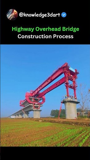 Highway Overhead Bridge Construction Work In Progress