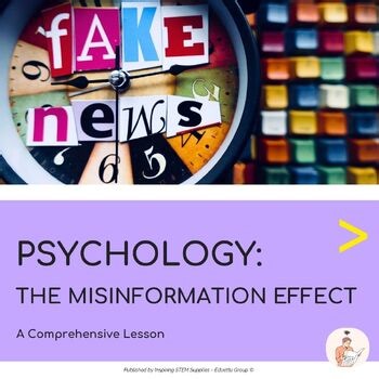 The Misinformation Effect & Bias Workbook & Activities | False Memories Lesson