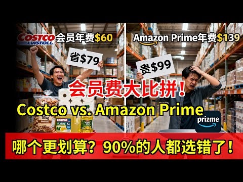 会员费大比拼！Costco vs Amazon Prime，哪个更划算？90%的人都选错了！