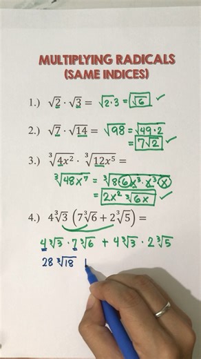 156K views · 1.9K reactions | Multiply Radicals Fast! #MathTips #Radicals | Math Love | Facebook