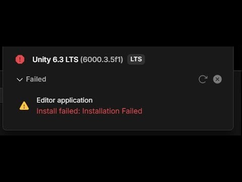 ERROR EN INSTALAR UNITY (2026)
