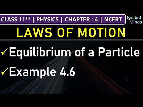 Class 11th Physics | Equilibrium of a Particle | Example 4.6 | Chapter 4: Laws of Motion | NCERT