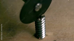 Rotary Cut Disc Tool Failure With Steel Screw Slow Motion