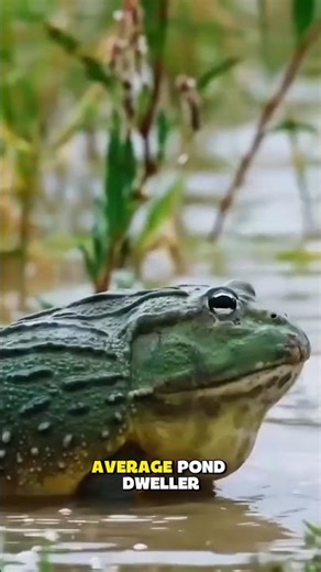 The Frog That Fights Lions! 🐸🥊 #wildlife #nature #bullfrog #brave #animals #shorts