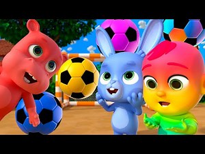 Baby & Humanoid Friends Playing Football | Color Learning | LalaLearn TV
