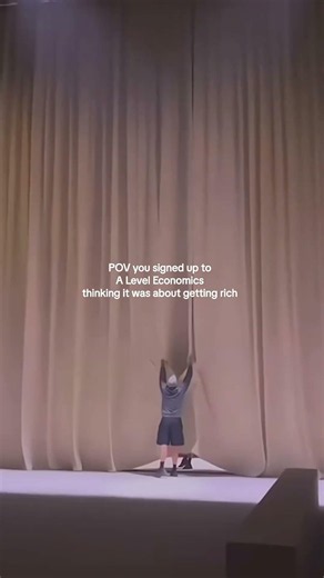 You thought A Level Economics was about getting rich.