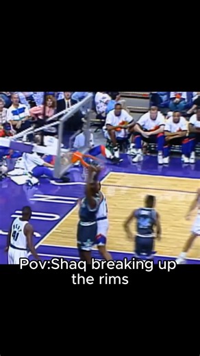 Shaq breaking rims #basketball #shaq