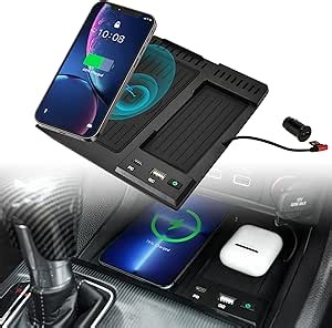 Wireless Charger for 2022+ Honda Civic, 30W Fast Charging USB-A USB-C 15W Wireless Charger Panel with Anti-Slip Silicon Mat for Honda Civic 2022 2023 2024 Accessories