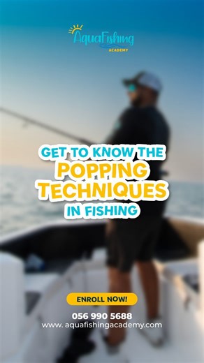 Aqua Fishing Academy on Instagram: "🎣✨ Ever heard of popping in fishing? It’s a topwater technique that creates splashes and noise to attract big game fish 🐟🔥​ Our expert coach breaks it down—how it works, when to use it, and why it’s one of the most exciting ways to fish! 🚤🌊​ 👉 Join us at Aqua Fishing Academy and master techniques that turn every trip into an adventure.​ #AquaFishingAcademy #FishingTips #PoppingFishing #DubaiFishing #FishingTechniques #FishingLife #FishingDubai #CatchOfTh
