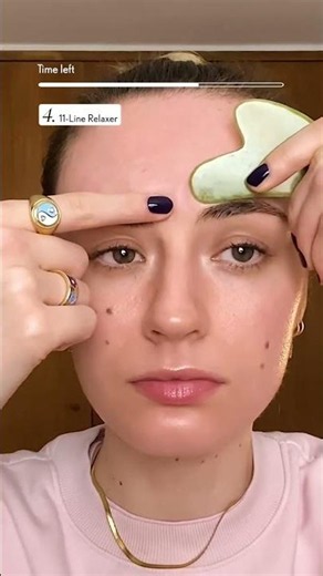 Gua Sha Forehead Frown Line Massage Tutorial
