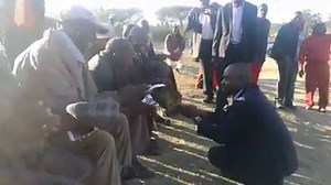 President Chamisa greets the elderly at Matsika Business Centre in Makoni West and gets special advice from sekuru Wilbert Chadzimira Mujakachi, the centurian | Zimbabwe Today