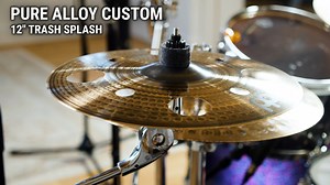 22K views · 1K reactions | New for 2023 – Pure Alloy Custom 12" Trash Splash Delivers a quick attack with a darker tonality and lots of character from the hole cut-outs. It also has a very short sustain making it a great accent cymbal. Plus, it pairs nicely in stacking configurations with other cymbals. | Meinl Cymbals | Facebook