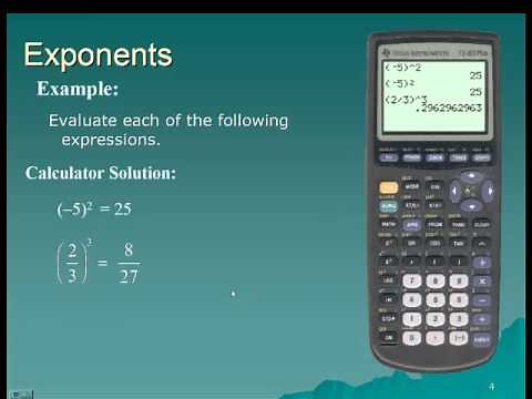 Exponents and Rational Exponents using the TI-83/84