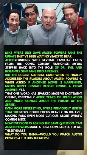 Mike Myers Transforms Into Dr Evil for EPIC Austin Powers Cast REUNION!