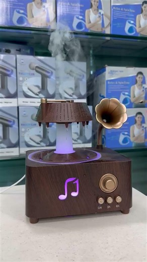 Bluetooth Speaker Air Humidifiers with 7 Colorful Light Quite Aromatherapy Diffuser with Remote Cont