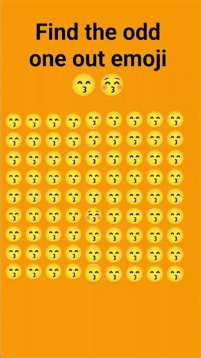 Find the odd one out emoji😙😚#visual challenge #eye test#puzzle #yt #emojipuzzle #emoji shorts
