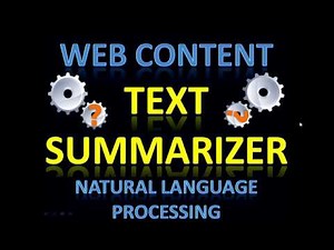 Python - Text Summarizer with NLTK