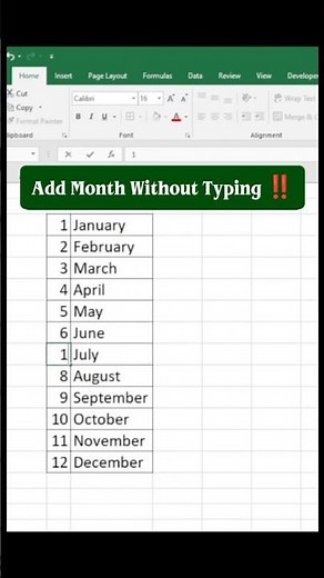 Excel Hack: Stop Typing Months! Excel Does it Automatically ‼️