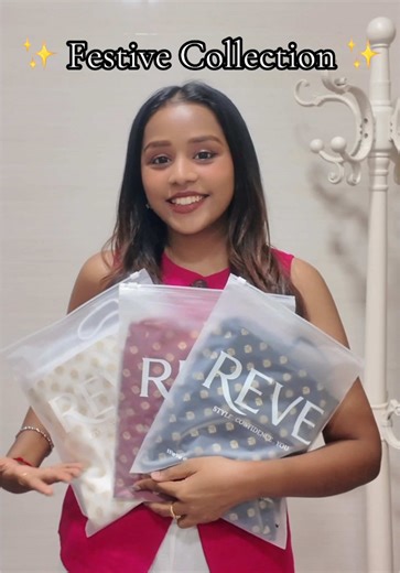 Festive Collection ၃ရောင်လုံး အရမ်းလှတယ်😭✨ Price - 39,500mmk #revecollectionmyanmar #myanmarlocalbrand #shortkurti #indiankurti #indiantouchwithdinky