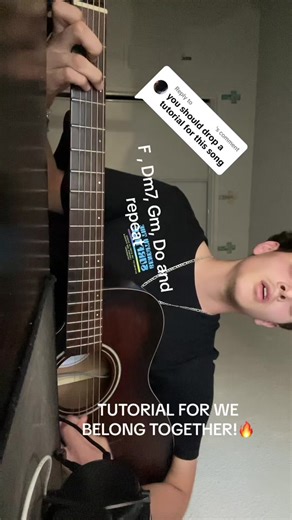 Replying to @⠀ ⠀ ⠀ ⠀ ⠀ ⠀ quick tutorial “we belong together” a lot of people asked for it tutorials aint my thing but I tried 😭🙈 how #singer #song #guitar #tutorial #guitartutorial #webelongtogether #ritchievalens