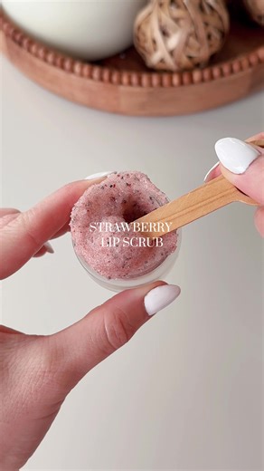 Easy DIY Strawberry Lip Scrub Recipe