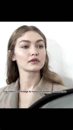 Gigi Hadid's backstage 2 runway of Roberto Cavalli show ss 2019 #gigihadid #catwalk #robertocavalli