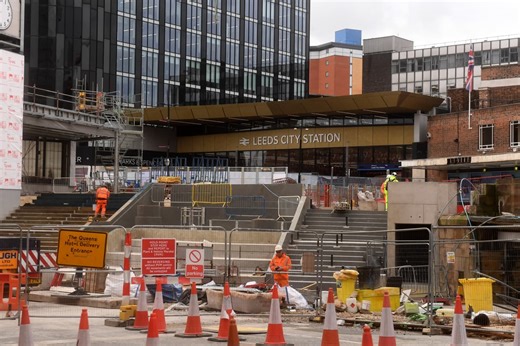 When redesign of Leeds station entrance will be completed as further delays announced