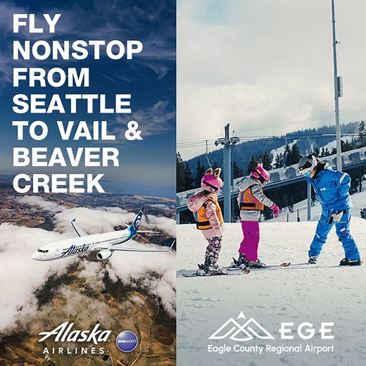 Eagle County Regional Airport is minutes away from your winter adventure in the mountains. Your vacation starts the moment you land. Non-stop flights from Seattle to Vail this Winter. Book now at AlaskaAir.com. | Visit Vail Valley Colorado