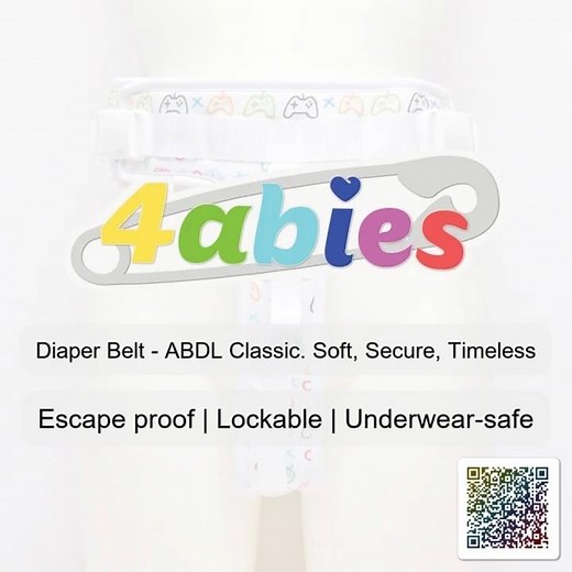 Lockable Diaper Belt - ABDL Classic. Soft, Secure, Timeless - Discrete (no side clips)