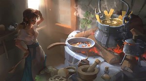 Medieval Pasta Cooking Live Wallpaper - MoeWalls