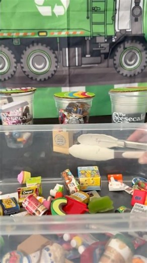 Trash day with McDonalds and Starbucks cups (garbage bins)