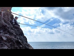 孤島絶壁に張り付いてウニをぶっ込んだら遂に目標の大物が釣れた！