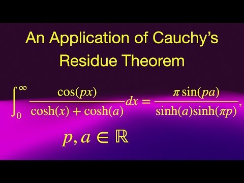 Cauchy’s Residue Theorem Explained: A Beautiful Integral with cos(px)/(cosh(x)+cosh(a))