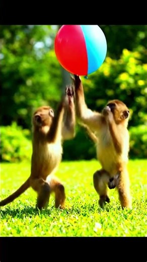 Monkey Ball Fun 🐒⚽ | Cute Baby Monkeys Playing!