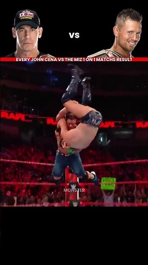 Every The Miz vs John Cena 1 vs 1 Match Result Edit 💥 #wwe