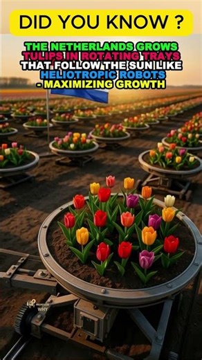 The Netherlands Uses Sun-Tracking Rotating Trays to Grow Tulips Faster and Healthier #flowers