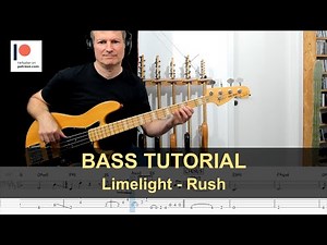 Limelight - Rush | Bass Tutorial (Sheet + TABs)