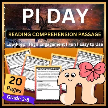 Pi Day Informational Text & Questions | Cross-Curricular Math Literacy | Gr 3-8