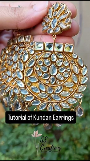 156K views · 7.3K reactions | How to make Kundan earrings #everyone #tutorial #diy #handmadejewelry #kundanjewellery #kundanearrings | SS Creations | Facebook