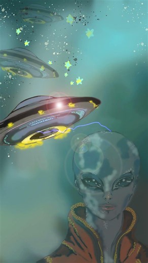 Message from the universe to the people of the earth. Easy digital drawing. 👽#art#alien #digitalart