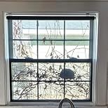 UrMoon Roller Shades Blinds for Windows Cordless Easy Install Spring Roller Blinds Shades for Indoor Windows, Light Filtering Black,33" W x 48" H